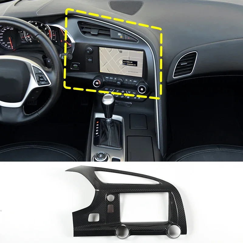 Car Central Control Air Conditioning Air Outlet Frame Decoration Modification Accessories For Chevrolet Corvette C7 2014-2019