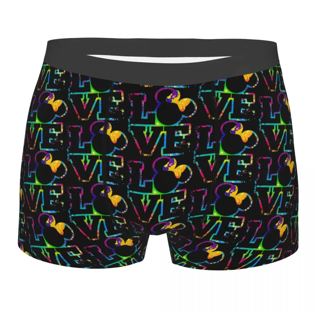 

Custom Male Funny Mickey Mouse LOVE Underwear Boxer Briefs Stretch Shorts Panties Underpants