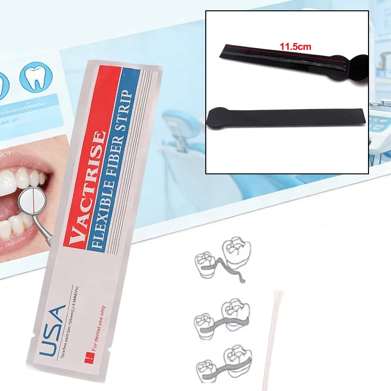 

5pcs Dental Fiber Splint Strip for Loose Tooth Stabilization, Orthodontic Retainer Bonding Fix