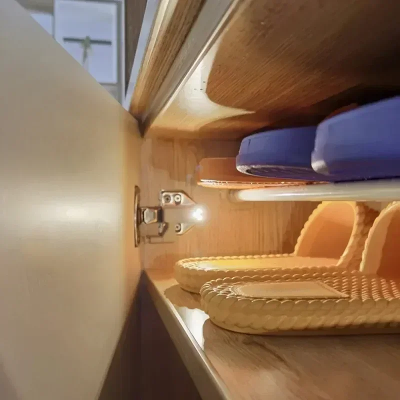 10/1pcs LED Inner Hinge Lamps Universal Under Cabinet Wardrobe Cupboard Sensor Night Lights Kitchen Bedroom Closet Wireless Lamp