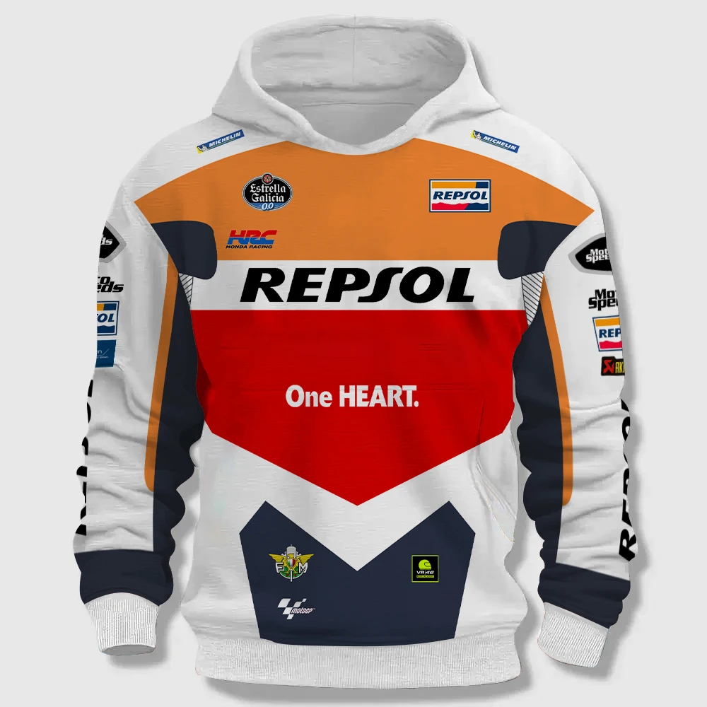 New MOTO GP REPSOL Joint Fleet Oversized Men's Hoodies Hot Selling 2024 Motorcycle Quick Drying Breathable Cycling Wear Pullover