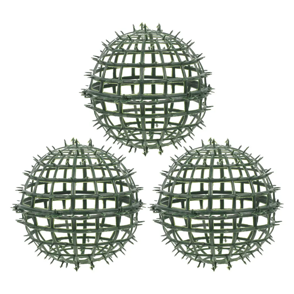 

3 Pcs Flower Arrangement Backyard Trellis Grass Ball Plant Support Plastic Artificial Topiary