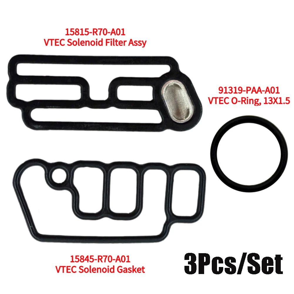 Motorcycle Accessories Head Cylinder Solenoid Gasket 15845-R70-A01 15815-R70-A01 VTEC Gaskets Black For Honda Engine Parts