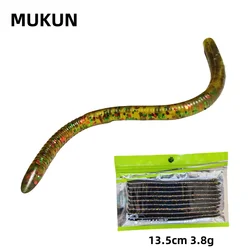13.5cm 3.8g Sea Fishing Plastics Soft Lure Bait Earthworm Wobblers Trout Bait Worm Lure Spinnerbait Fishing Goods Accessories