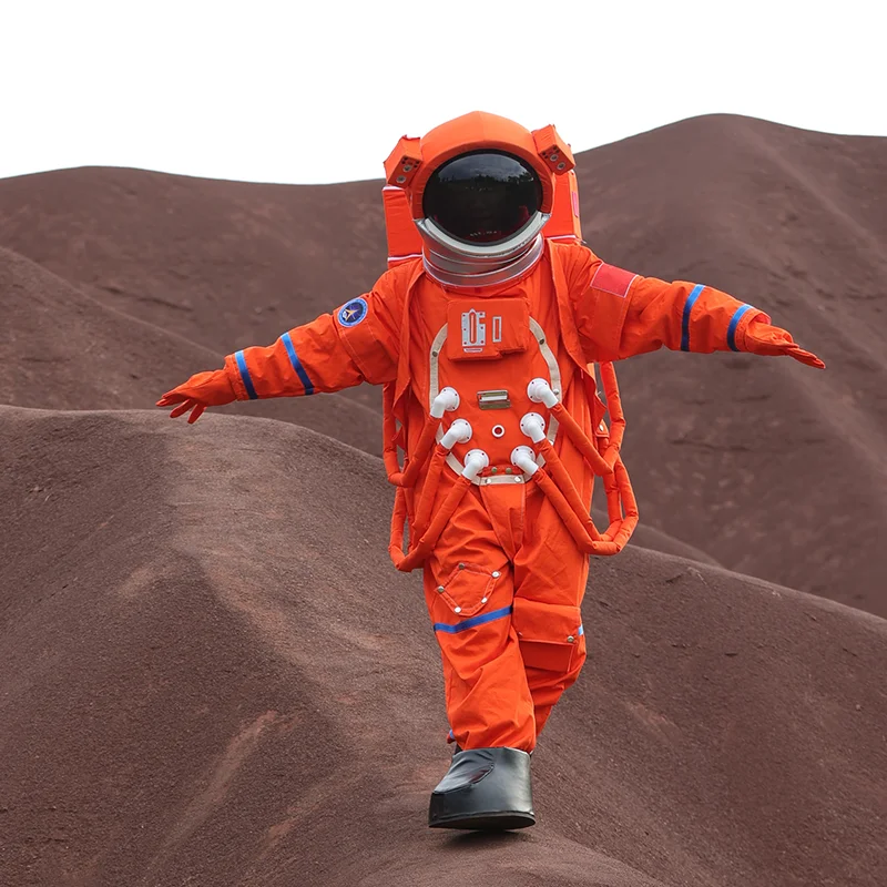 Disfraz De Astronauta Naranja Para Hombre – Mono Espacial De Poliéster – Ideal Para Carnaval, Halloween Y Fiestas Temáticas