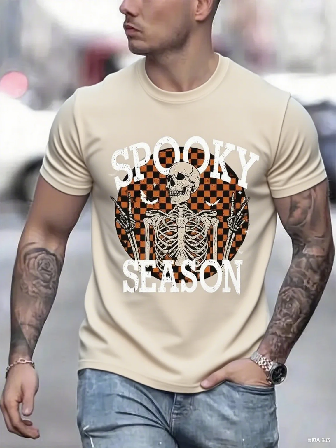 

High - Energy Halloween Aesthetic Classic Games Trendy Printed Brand Pure Cotton T-shirt Short Sleeve Unisex Round Neck