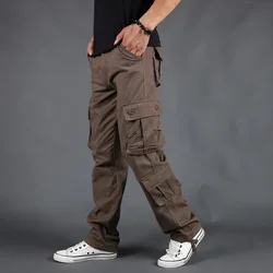 2023 New Men Cargo Pants Mens Loose Army Tactical Pants Multi-pocket Trousers Pantalon Homme Big Size 42 Male Military Overalls