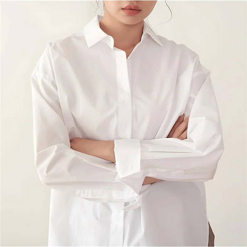 ABRT-Camisas informales para mujer, camisa de manga larga con botones, moda deportiva