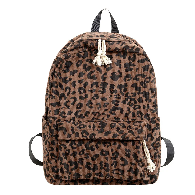 Mochila con estampado de leopardo para mujer, mochila escolar a la moda para estudiante, mochila de gran capacidad para chica