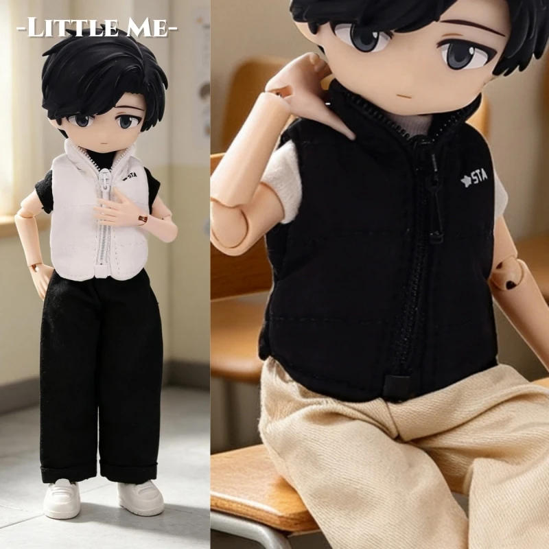1/12 BJD Puffer Vest Zipper For 12-14cm BJD Gsc Snail Shell Romankey TBL Azone Picco Neemo Dress Up Game Doll Clothes Outfit