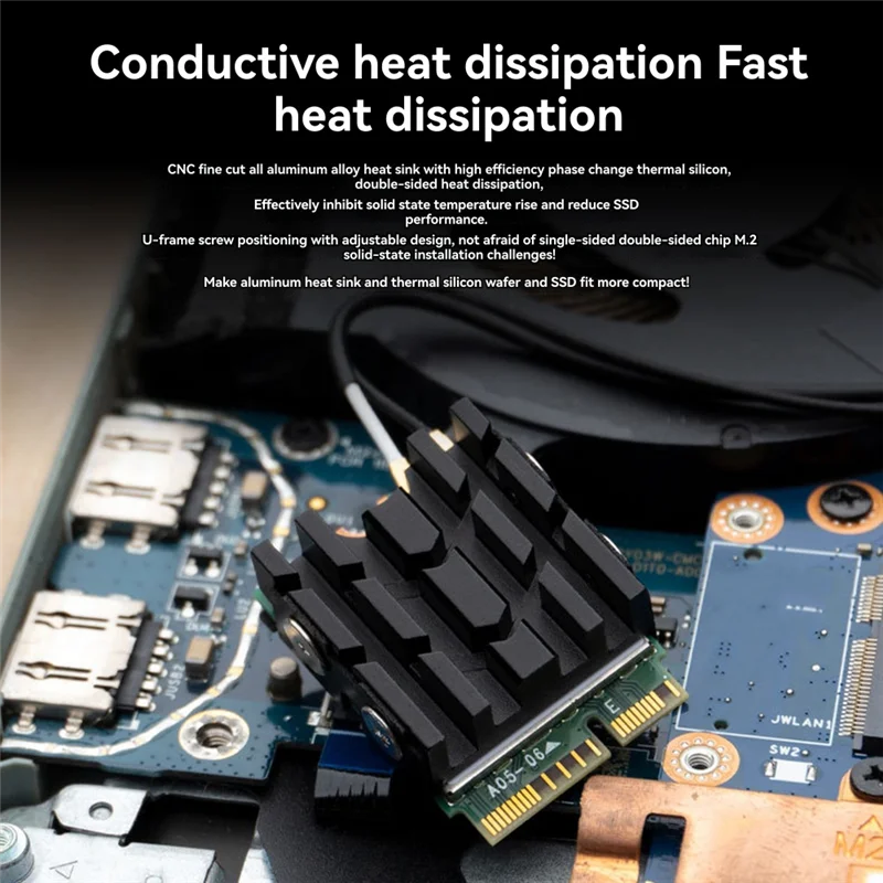 Superb M.2 2230 SSD Solid Disk Drive Radiators Fan SSD Heat Dissipation Pad For Desktop Computer 2230 SSD Fan Heatsink