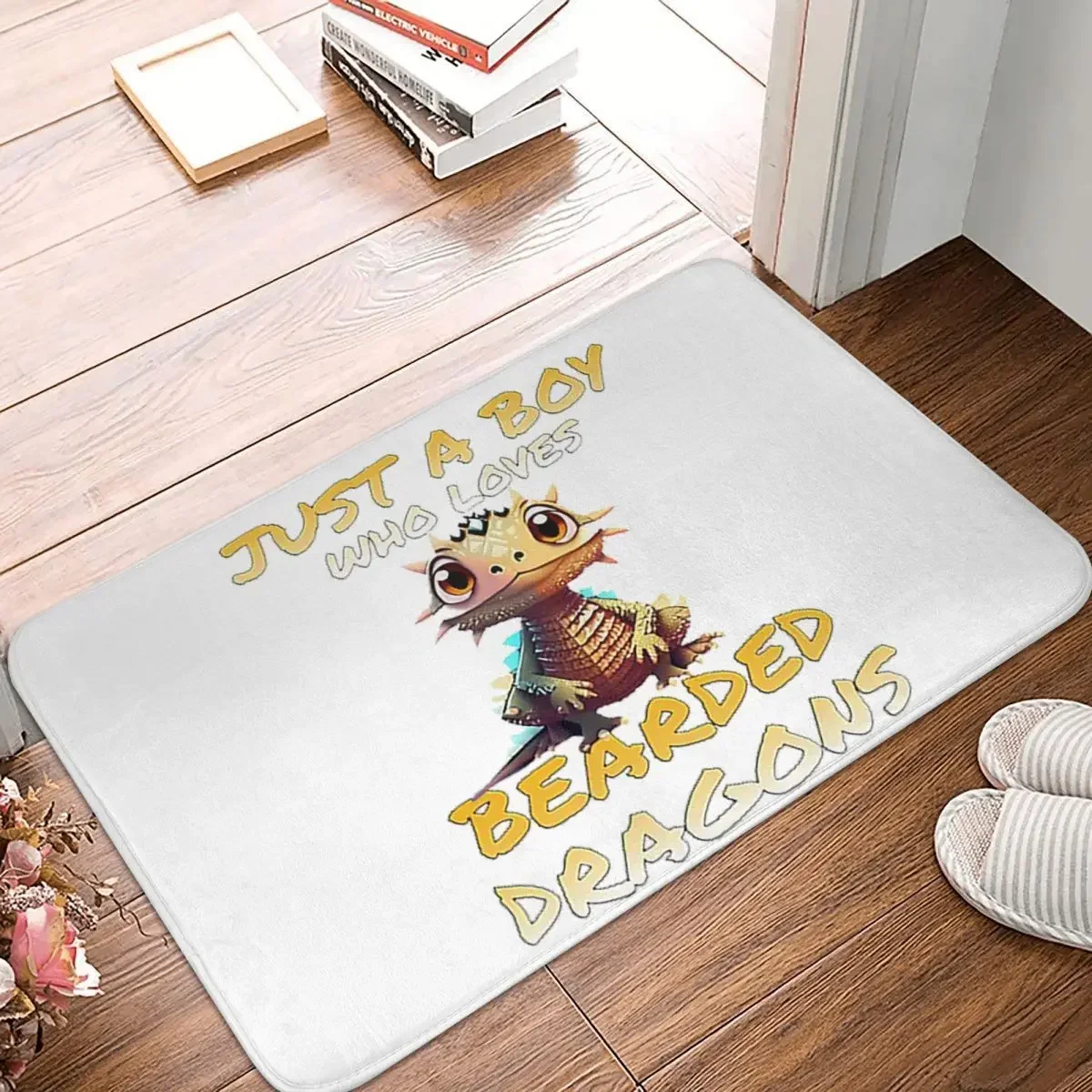 Just A Boy Who Loves Bearded Dragons Anti-slip Doormat Floor Mat Carpet Rug for Kitchen Entrance Home Bathroom Footpad Mats