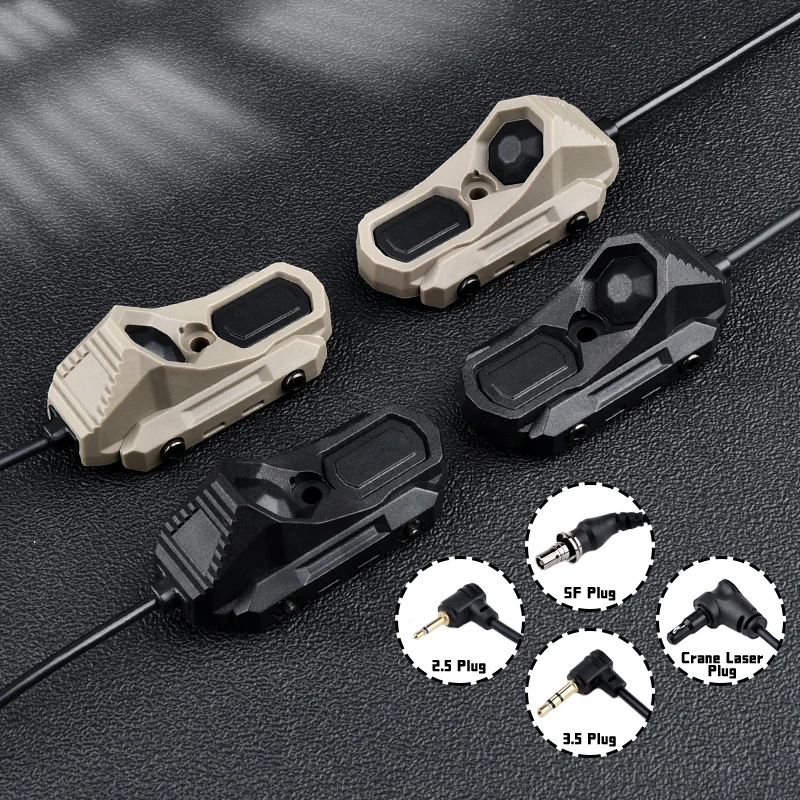 AXON Switches WeaponLight Switch Axon MLOK KEYMOD Dual Function Pressure Remote Hunting Weapon SF/2.5mm/3.5mm/Crane PLUG 20mm