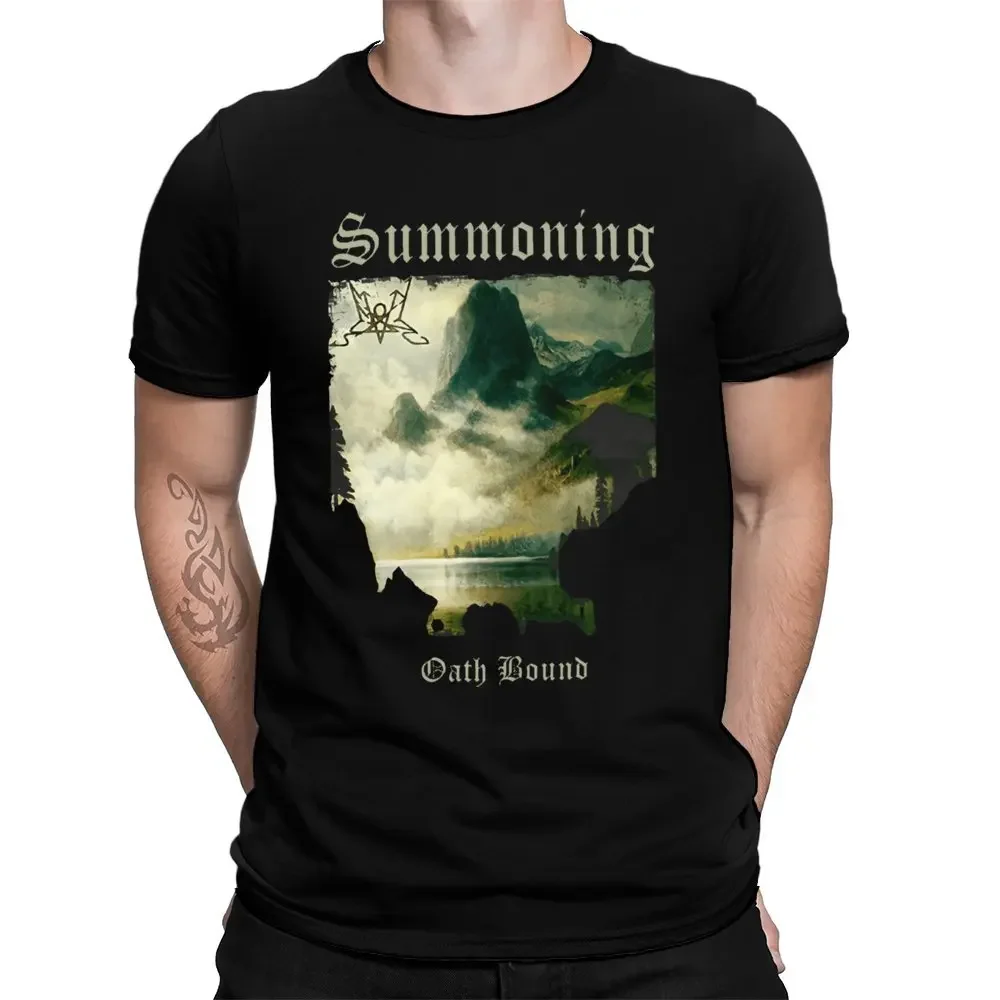 Round Neck Summoning Oath Bound T Shirt S 6xl Black Metal Black 100% Cotton Eur Size