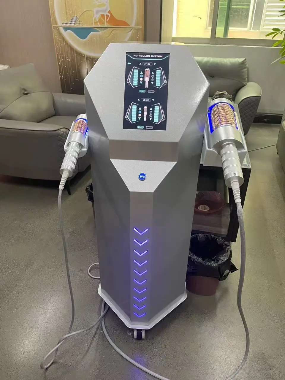 Professional Roller Physiotherapy2 Handle Roller Technology Eliminates Pain Anti-cellulite Skin rejuvenation Slimming Machine