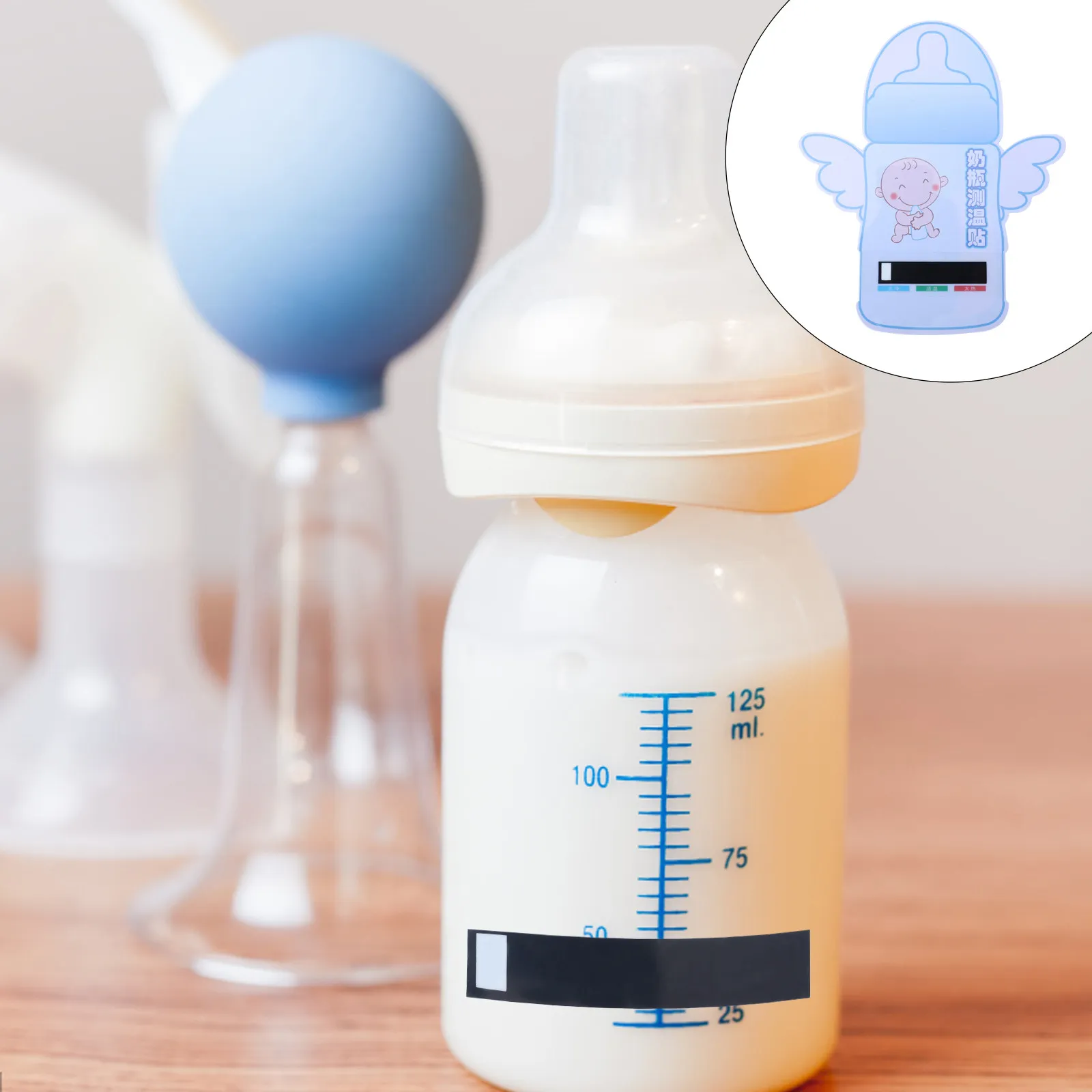 3Pcs LCD Thermometer Sticker Strip Accurately Measures Milk Bottle Water Temperature Easy Stick Quick Read Safe for Babies