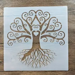 20 *20 cm Tree of Life DIY mandala mold for painting stencils stamped photo album embossed paper card on wood, fabric, wall