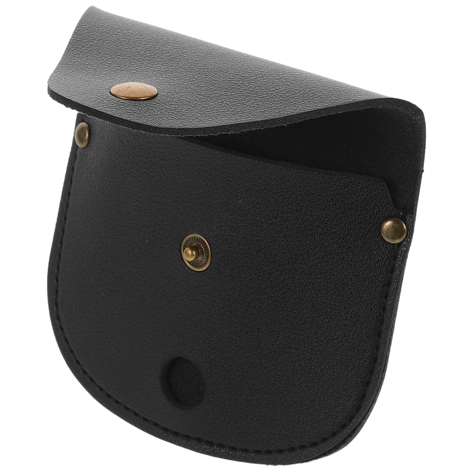 

Pocket Watch Pouch Black PU Case with Chain for Camping Outdoor Waist Compass Storage Retro StyleVintage Watch Holder