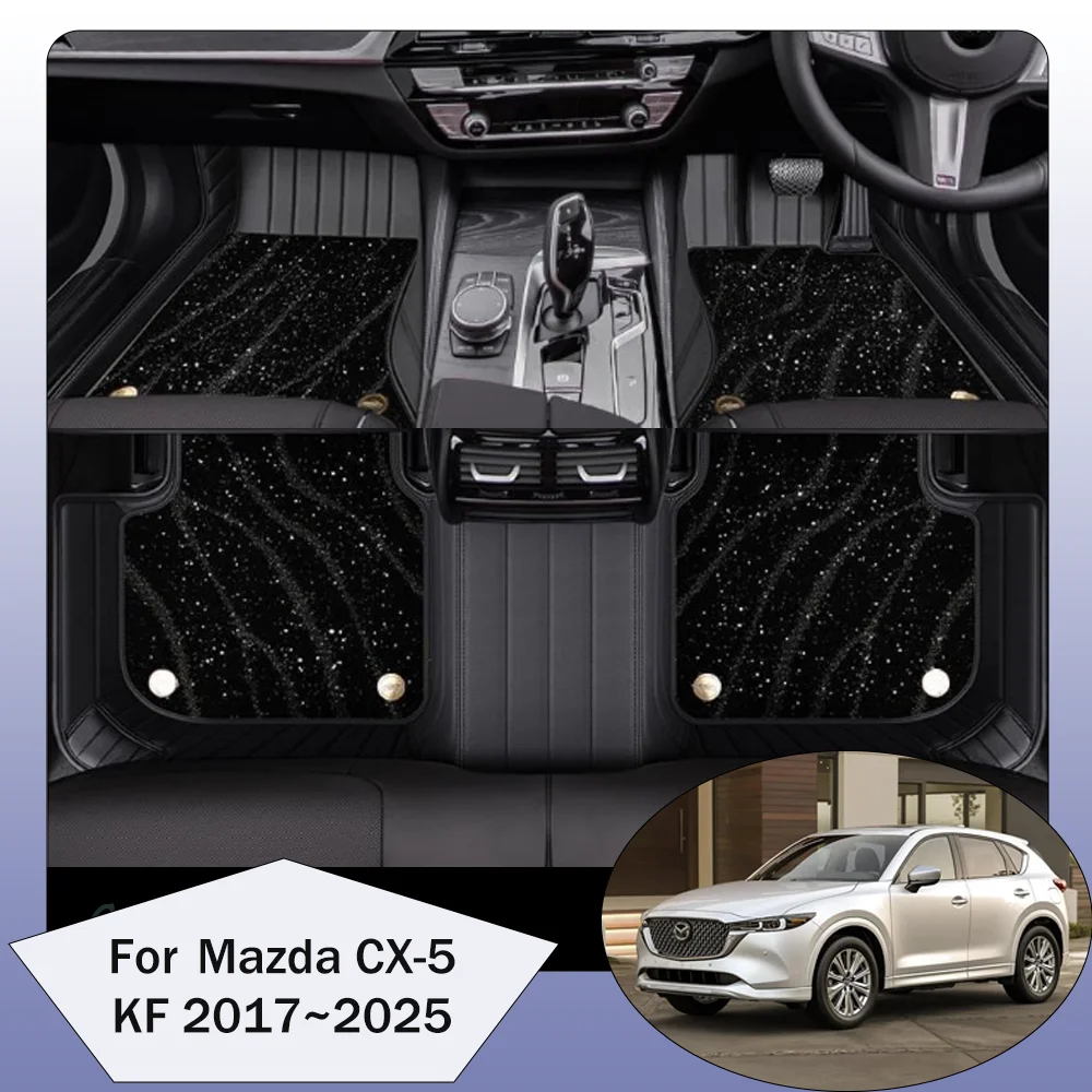

Для Mazda CX-5 KF 2017 ~ 2025 2018 2019 2020 2021 2022 2023 2024 автомобильные коврики с левым рулем и правым рулем, устойчивые к царапинам ковры, аксессуары для защиты салона
