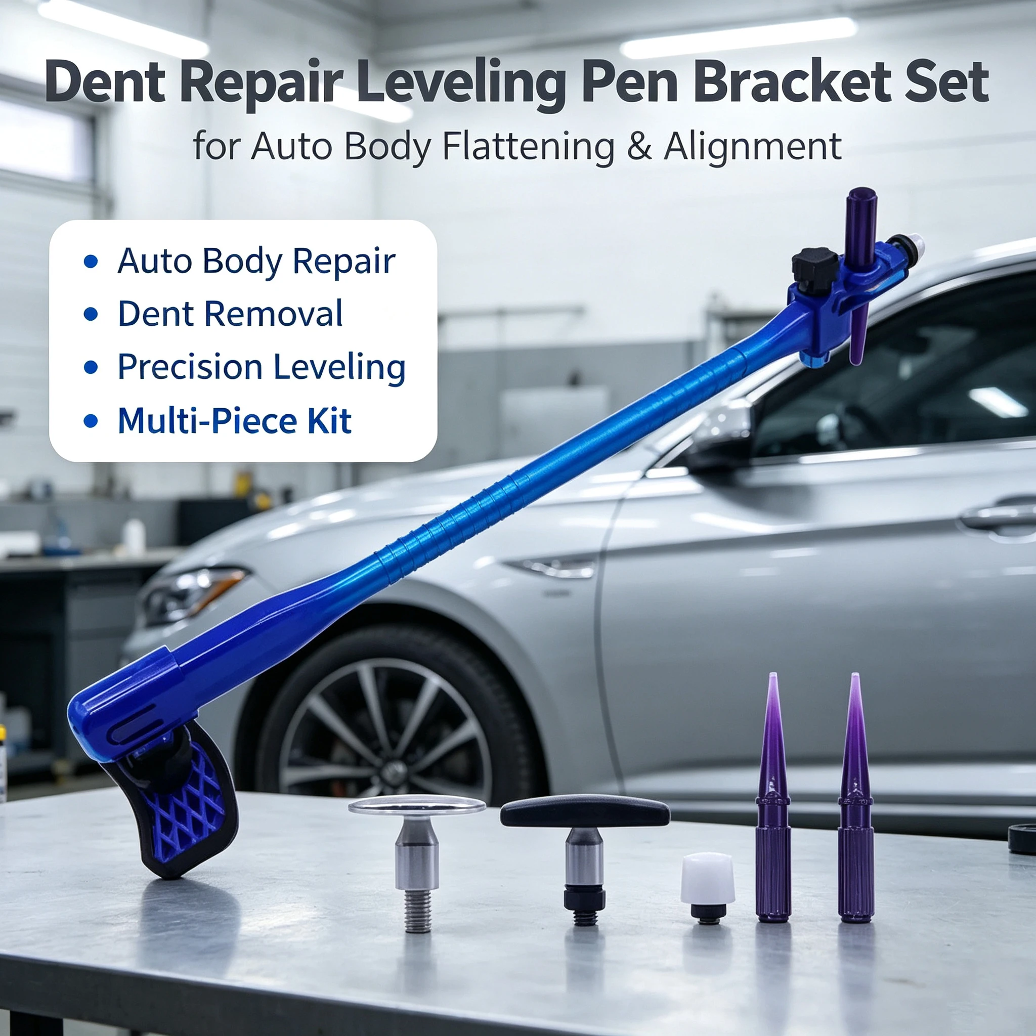 Car Dent Repair Knock Bracket Dent Reduction Leveling Pen PC Material Lightweight Durable Variety Of Joint Switching