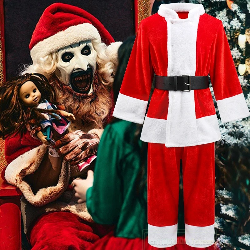 

Kids Santa Claus Costume Boys Santa Suit Outfit Child Jacket Coat With Pants Hat For Christmas Halloween Cosplay Party Outfits