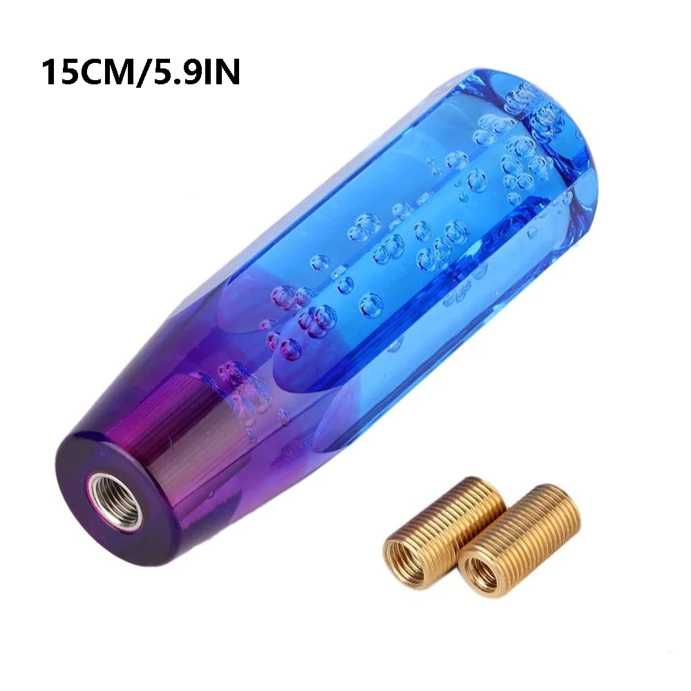 Knob Stick Crystal Transparent Bubble Purple Blue Throw Gear Shifter 10/25CM Manual Transparent Gear Knob Stick Transmission