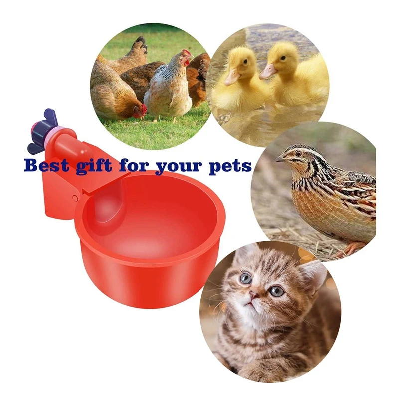 16 Pack Automatic Chicken Waterer Cups Poultry Waterers Poultry Water Feeder Chicken Water Cups With Drill Bit CNIM Hot