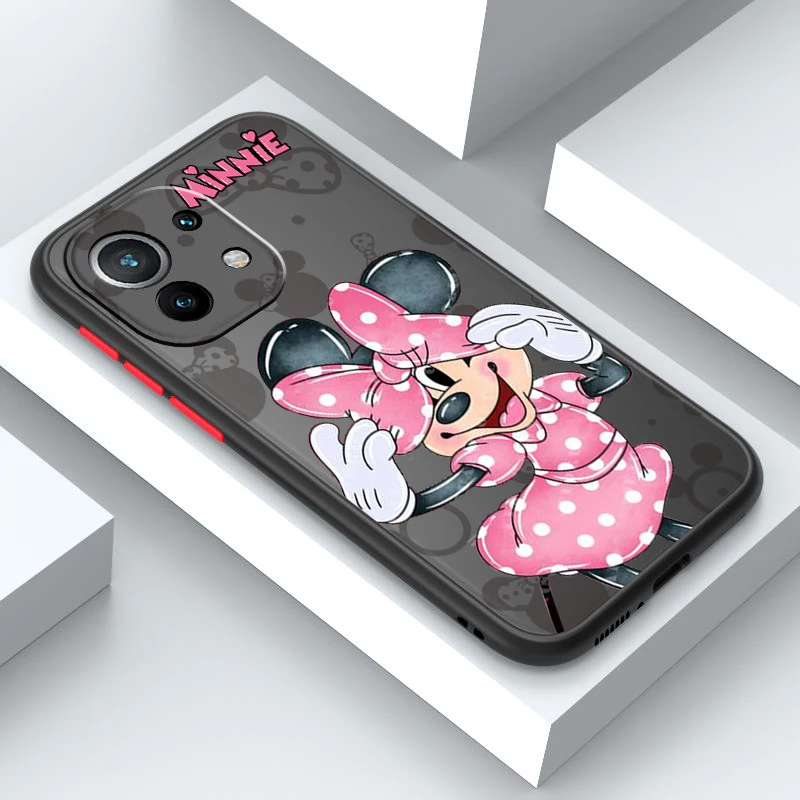 Minnie Fashion Baby For Xiaomi Mi 13 12 12S 12T 12X 11 11T 10 9T Lite Pro Ultra Frosted Translucent Hard Phone Case Phone Case image 4