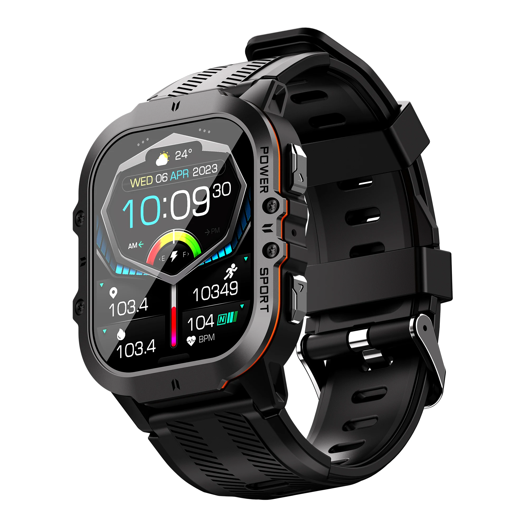 

C26 AMOLED Men's BT Call IP68 Waterproof Memory Outdoor Sports Smart Watch 350mAh Large Battery