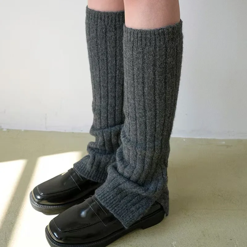 

Woolen Knitted Long Socks Stockings For Women Winter Warm Kawaii Knee High Socks Ballet Bandage Girls Thigh High Socks Stockings