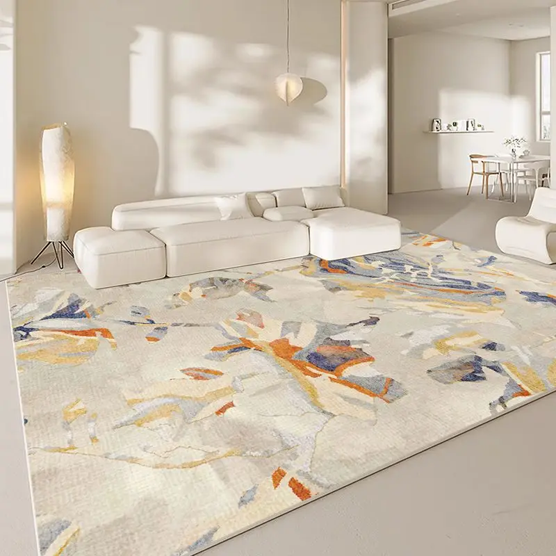 Nordic Style Floral Design Big Size Bedroom Decoration Carpet Soft Antiskid Living Room Rug Lint-free Easy Clean Sofa Table Mat
