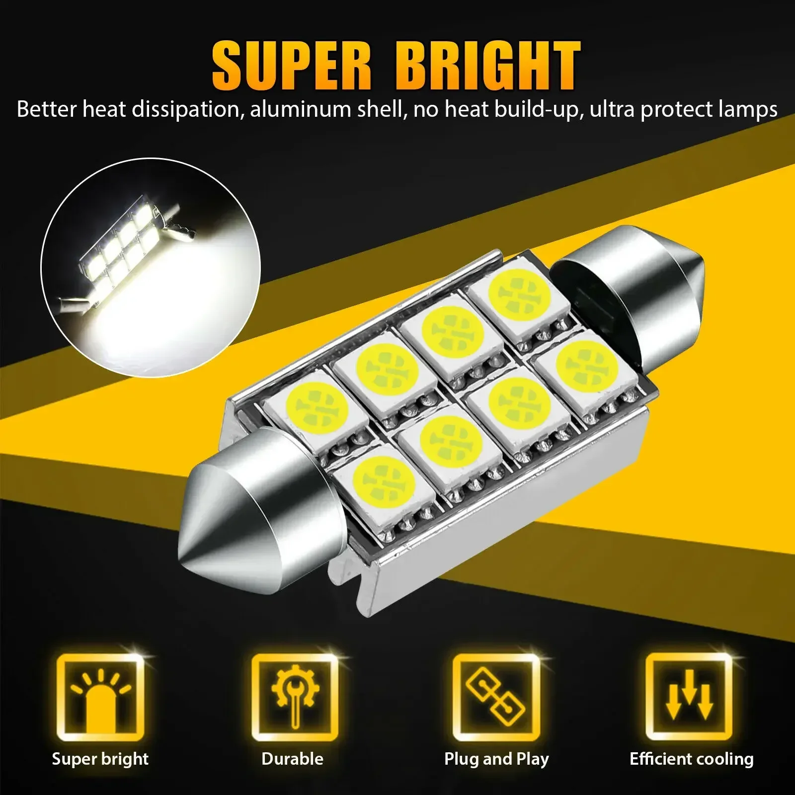 Bombilla LED para Interior de coche, Kit de lámparas de matrícula blanca para Bmw E53, E60, E90, T10 5050, 23 Uds.