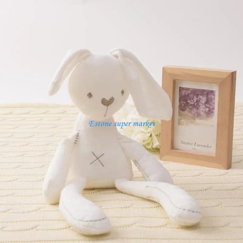 090B ぬいぐるみバニーソフトスナグルバニーベビースリープコットンウサギのおもちゃチャイルズファーストバニー人形用ナチュラルコットンピンク W