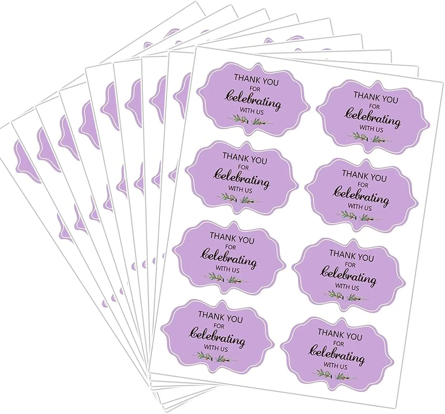 

Thank You for Celebrating with Us Label Stickers,2 Inch Adhesive Wedding Favors Stickers,Decorative for Party Supplies160PCS