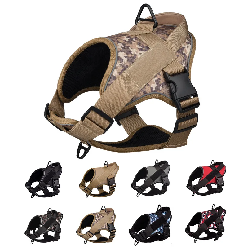 

Breathable Adjustable Pet Harness Chest Strap Vest Reflective Dog Harness Pet Walking Training Harness Vest For Medium Large Dog