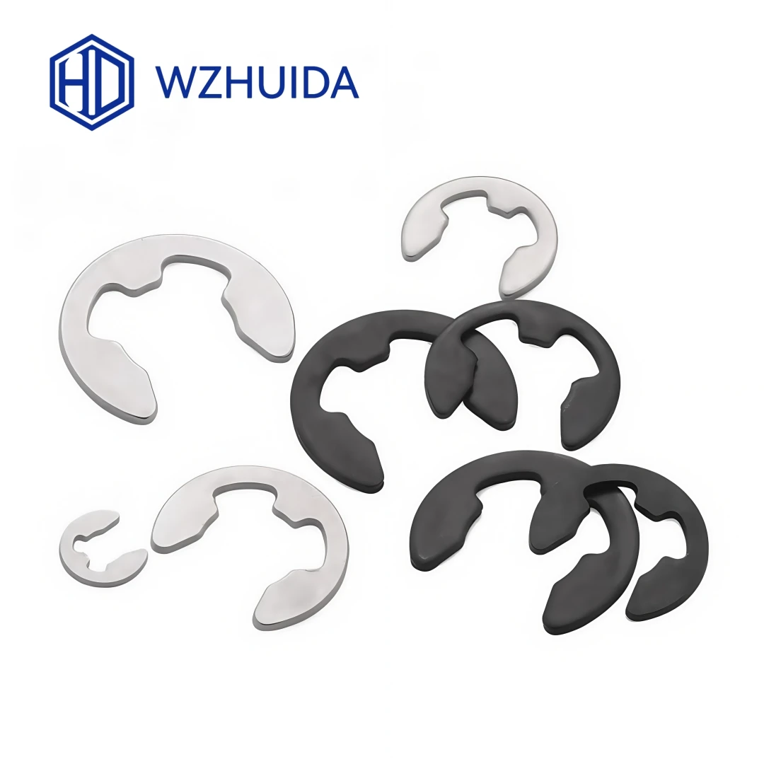 WZHUIDA M1 M1.2 M1.5 M2 M3 M3.5 M4 M5 M6 M7 M8 M10 to M20 E Clip Circlip Retaining Ring Washer 304 Stainless Steel/ 65# Mn Steel