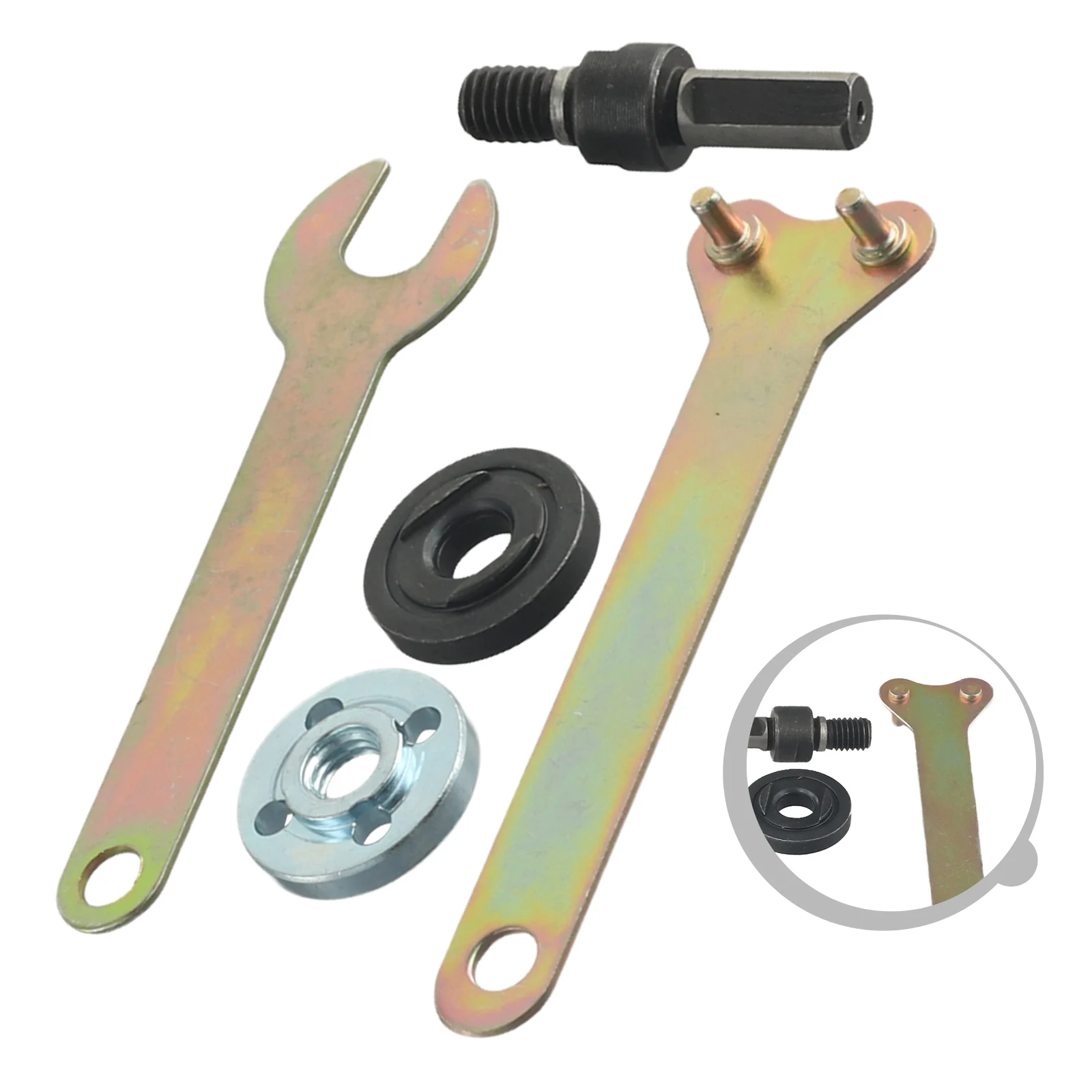 5 pz 10mm Gambo Mandrino Flangia Dadi Chiave Per La Lavorazione Lucidatura Gioielli Rettifica Piastrelle Vetro Legno Metallo Strumento di Potere