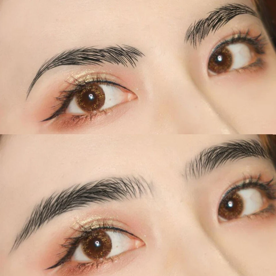 JINAGREILI-Faux Sourcils Synthétiques en Dentelle, Dégradant à la Main, Noir, pour ixde Mariage, Cosplay, Style Julie, pour Femme