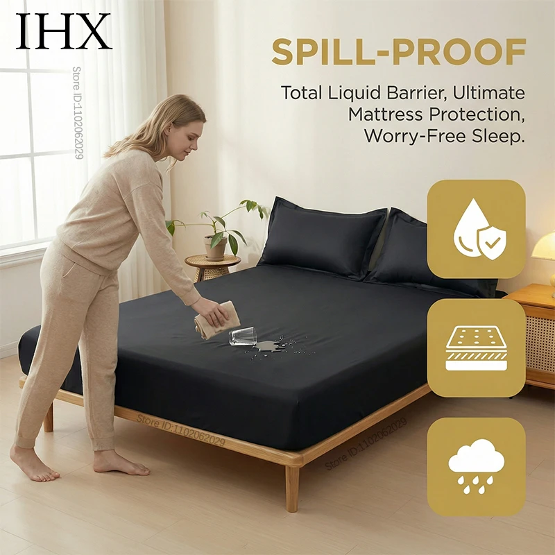 IHX Waterdichte Dikker Matrashoes Mat Bedhoezen Pad Hoeslakenbeschermer Sprei 120/140/150/160/180/200 Aangepaste Grootte