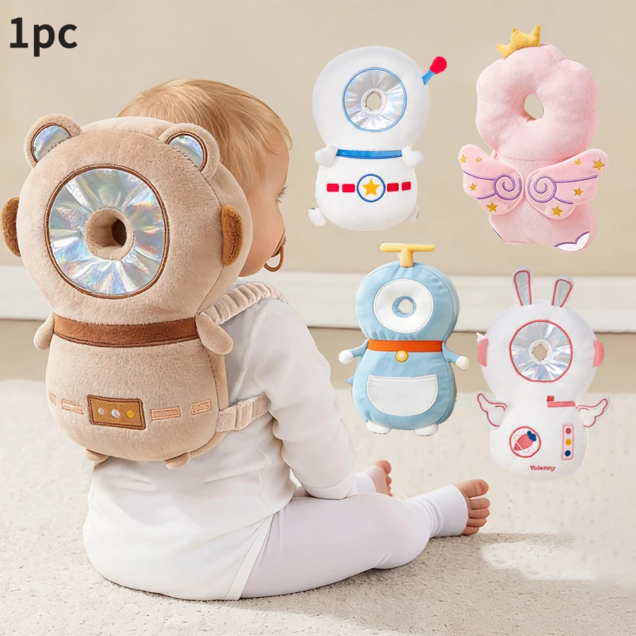 

1Pc Baby Head Protection Pillow - Protective Backpack Anti-Fall Head Pillow Adjustable Baby Head Protection Pad Comfortable Cute Cartoon Design Suitable for Baby Walking and Crawling