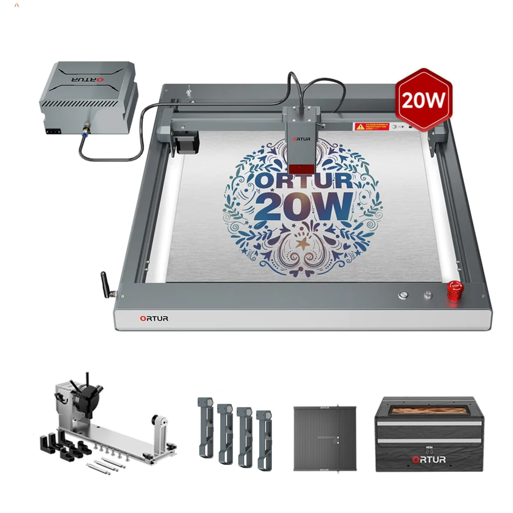 

Ortur OLM3 LU3-20A Laser Engraver Full Sets With 50L Air Assist 20W Lazer Cutter 20000mm/Min APP DIY Engraving Cutting Machine