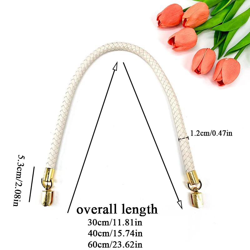 PU Leather Braided Rope Handles For Handbag DIY Replacement Bag Strap Shoulder Bags Belt Hot Purse Belts Bag Accessories