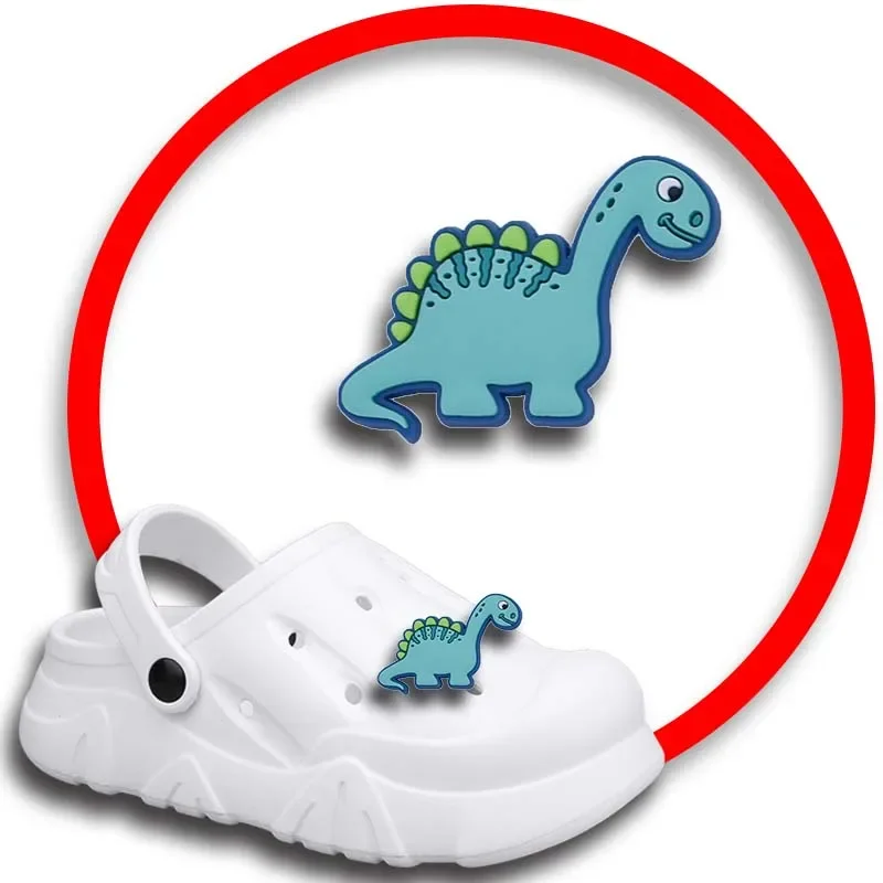 Tyrannosaurus Rex jimat sepatu untuk Crocs sandal wanita bakiak pin dekorasi aksesori sepatu Pria lencana sepatu anak-anak