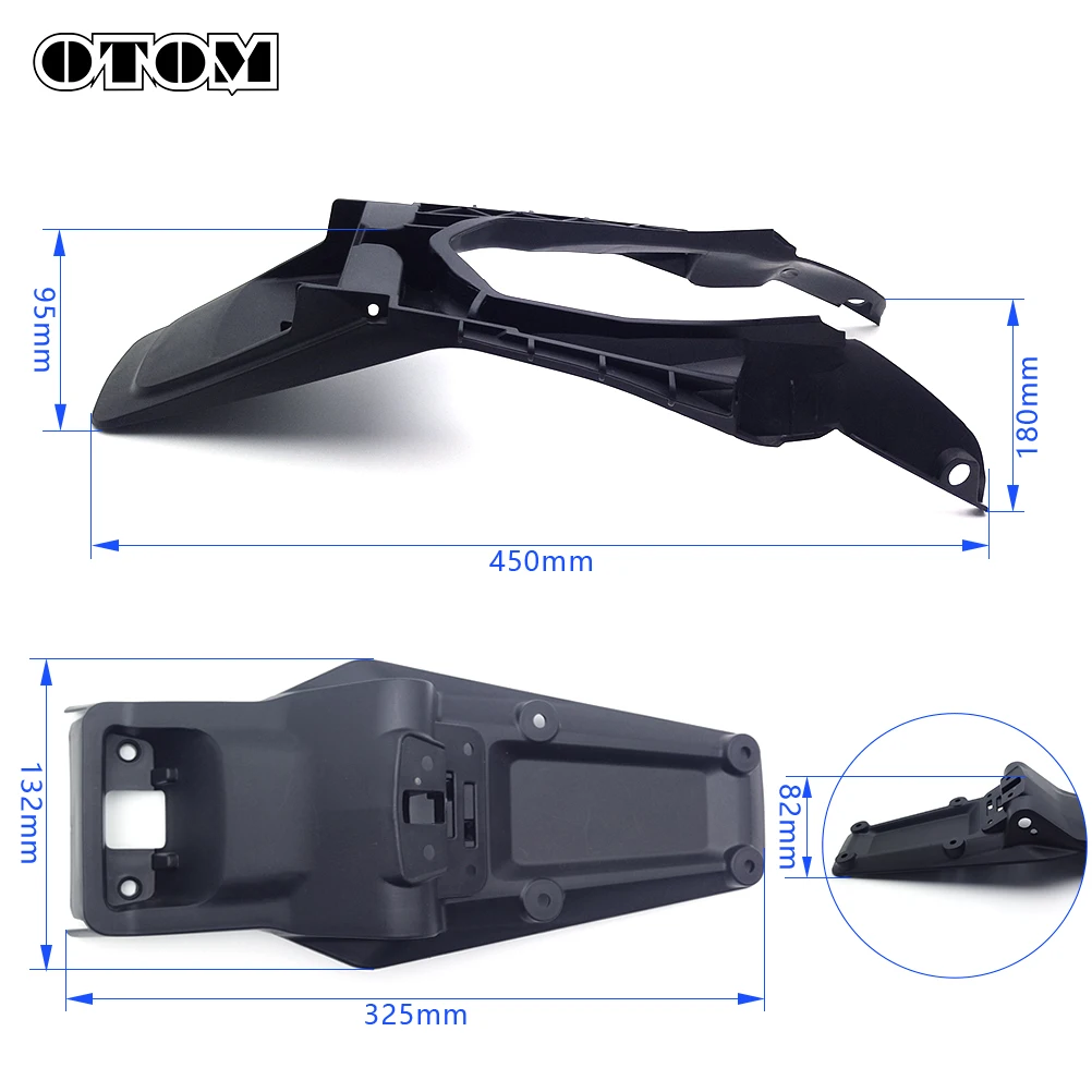 OTOM 2023 New License Plate Frame Motorcycle Accessories Rear Fender LED Tail Light Brake Stop License Lamp For HUSQVARNA FE TE