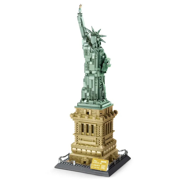 1577 Uds arquitectura Estatua de la libertad colección grande juego de bloques de construcción modelo regalo para niños y adultos Compatible Navidad