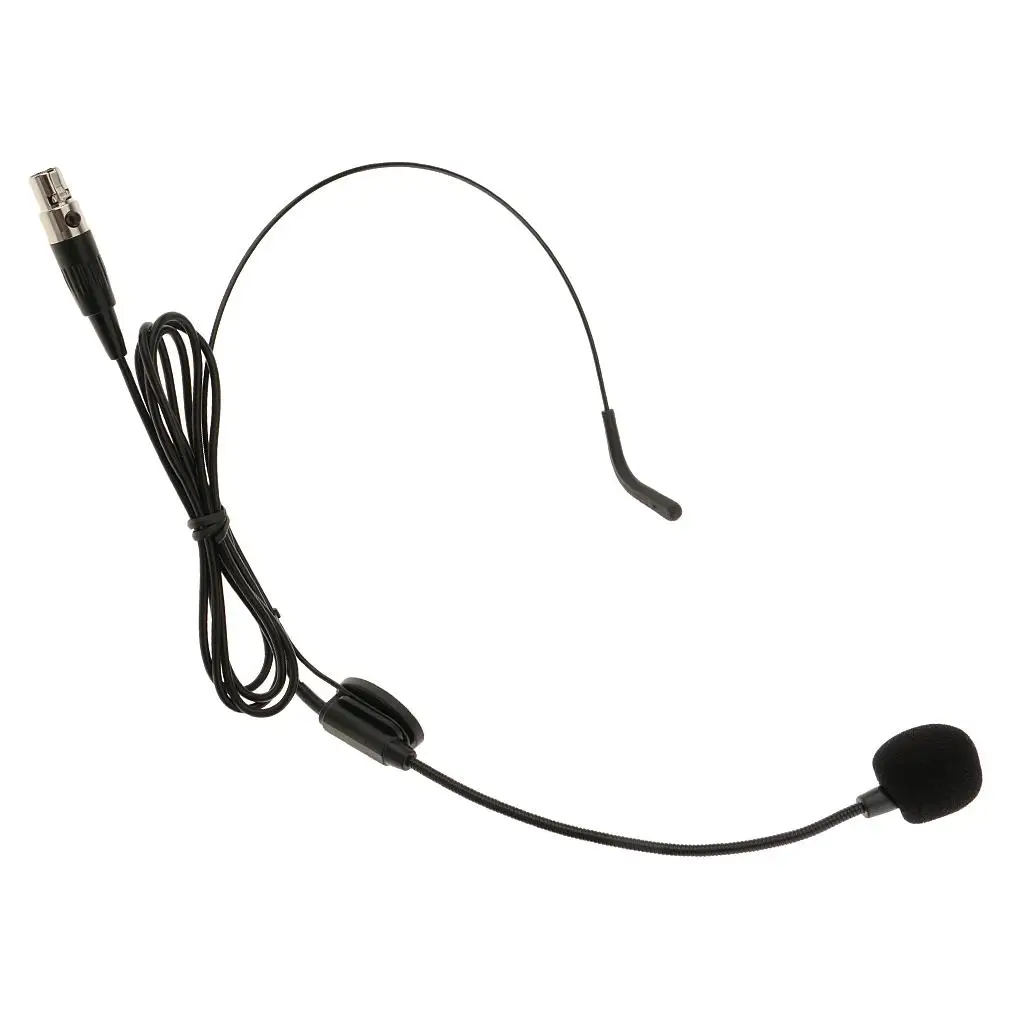 Foldable Telescopic Head Worn Condenser Microphone Mini Wired XLR Headset for Lecture Recording and PC Streaming