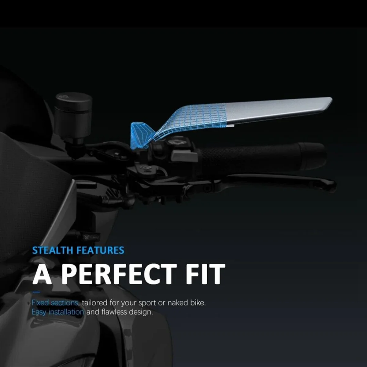 

T47C_Rear View Mirrors for Ducati Streetfighter V2 955/V4 1100 S/V4 1100 2020-2022 Motorcycle Rearview Side Mirrors