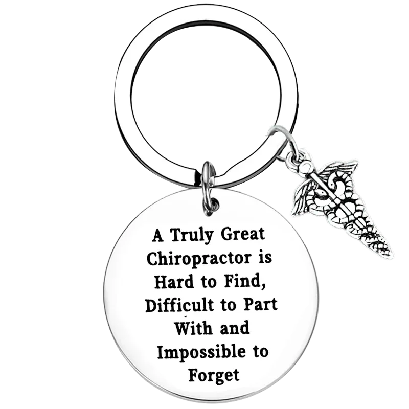 New Chiropractor Gift Key Chain Ring Massage Therapist Gift keychains pendant Chiropractor Graduation Gift