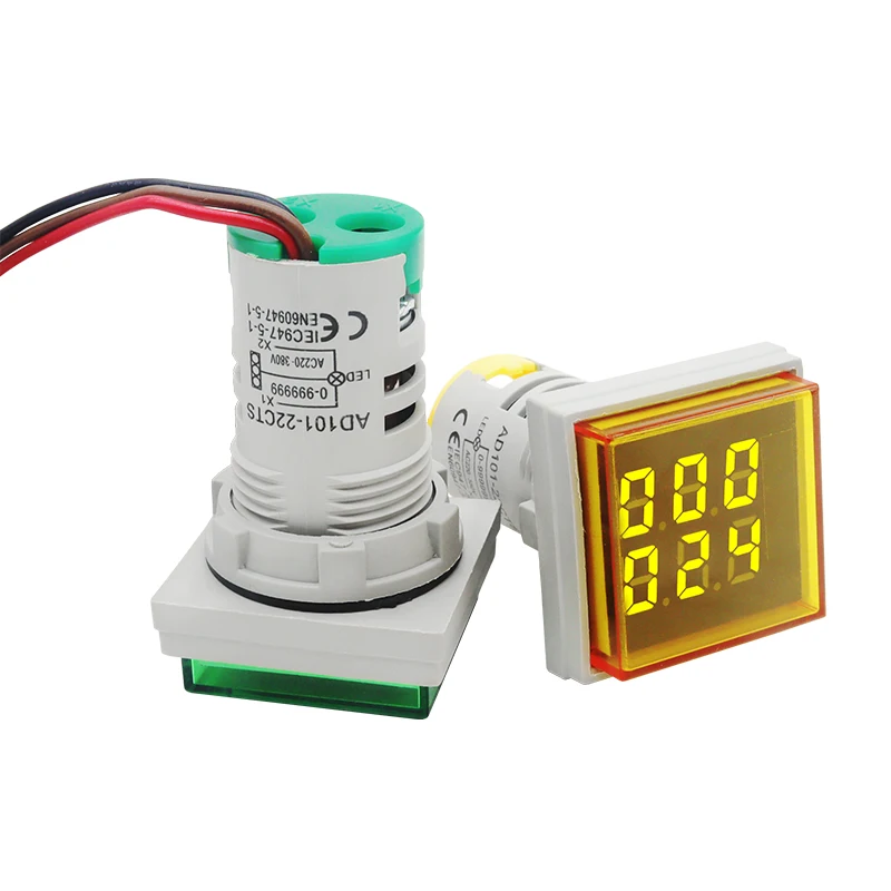 Digital Display 22mm LED Square Mini Counter Meter 0-999999 AC 220V 380V AD101-22CTS