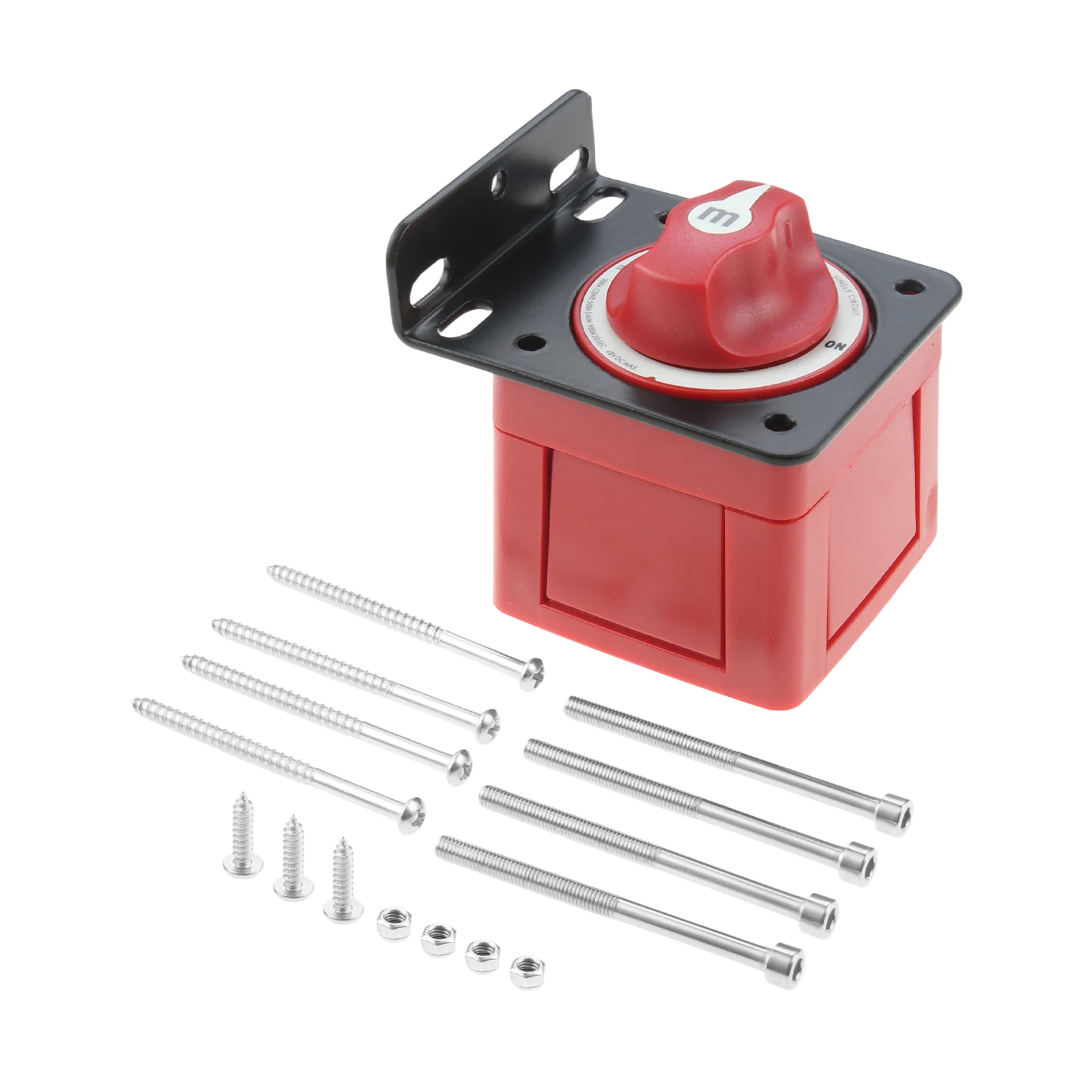 Battery Disconnect Switch with Mounting Bracket Kit 12-24V Heavy Duty Battery Cut Off Switch Isolator 300A for Boat RV Truck Car